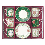 Bögre Virágos porcelán eszpresszó kávéscsésze 6 db szett díszdobozban Botanic Chic
