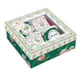 Bögre Virágos porcelán kávéspohár 4 db szett díszdobozban Botanic Chic