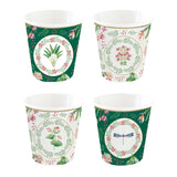 Bögre Virágos porcelán kávéspohár 4 db szett díszdobozban Botanic Chic