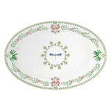 Bögre Virágos porcelán kínáló ovális tálca 35x23,5 cm díszdobozban Botanic Chic
