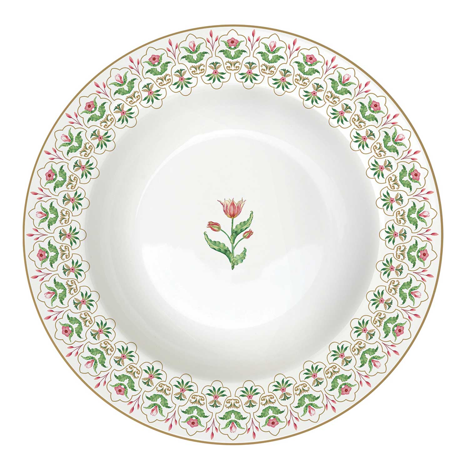 Étkészlet Virágos porcelán mélytányér Botanic Chic