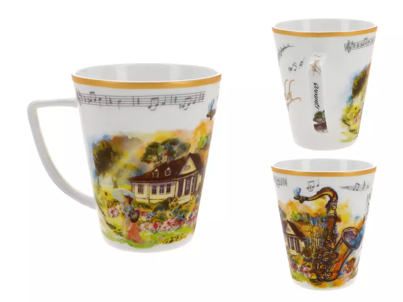 Vivaldi porcelán bögre díszdobozban - 400 ml Négy évszak Nyár