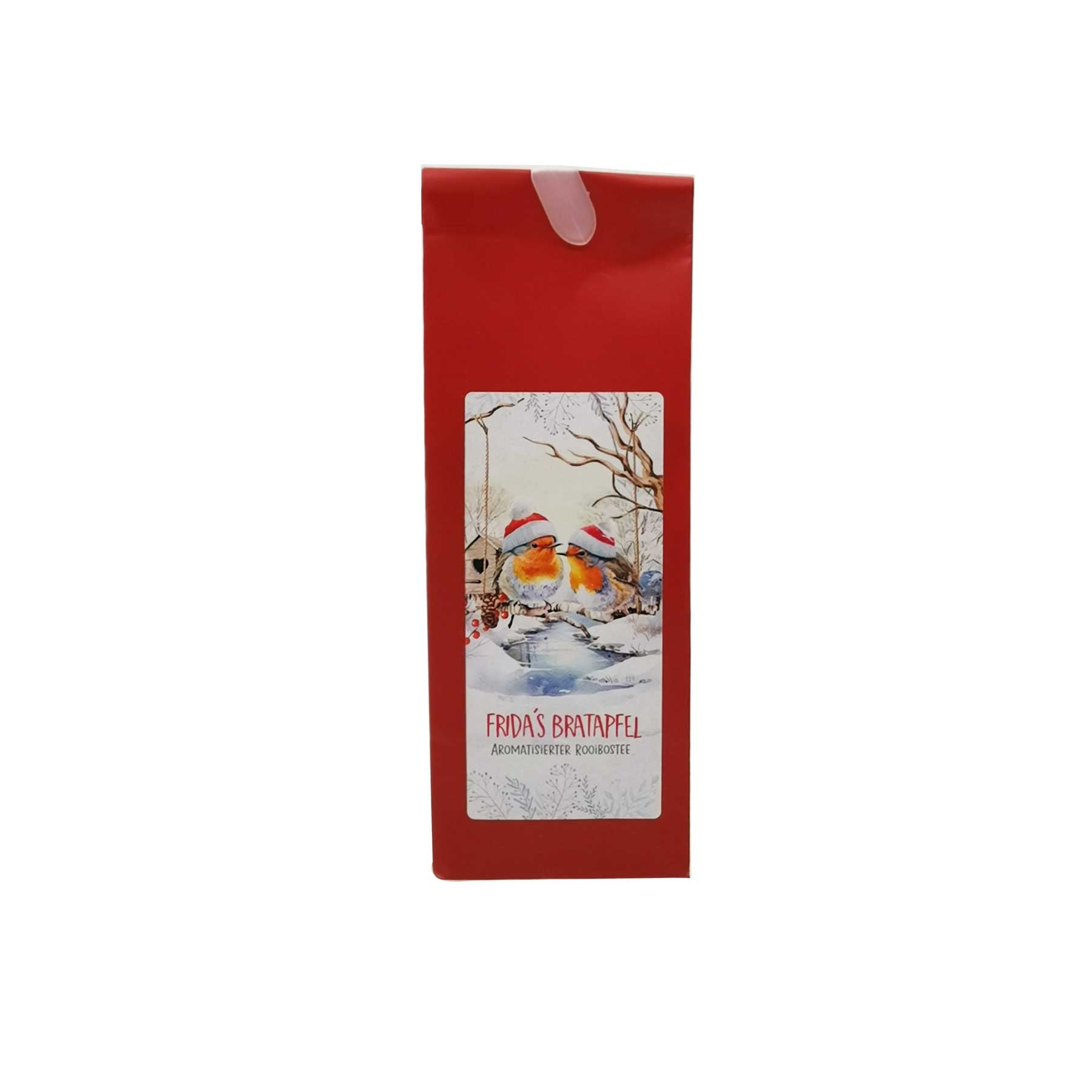 Tea Zamatos rooibos tea keverék Sült Alma karácsonyi vörösbegy díszcsomagolásban