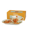 Porcelán reggeliző csésze aljjal 450 ml Van Gogh Napraforgók