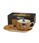 Porcelán reggeliző csésze aljjal 450 ml Klimt A Csók