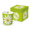 Zöld fehér Virágos porcelán bögre 400 ml díszdobozban Happy Flower green