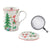 Bögre, csésze Karácsonyi manó porcelán teás bögre szűrővel Ready for Christmas