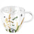 Bögre, csésze Duplafalú boroszilikát üvegpohár Ornamental Flowers White 250ml