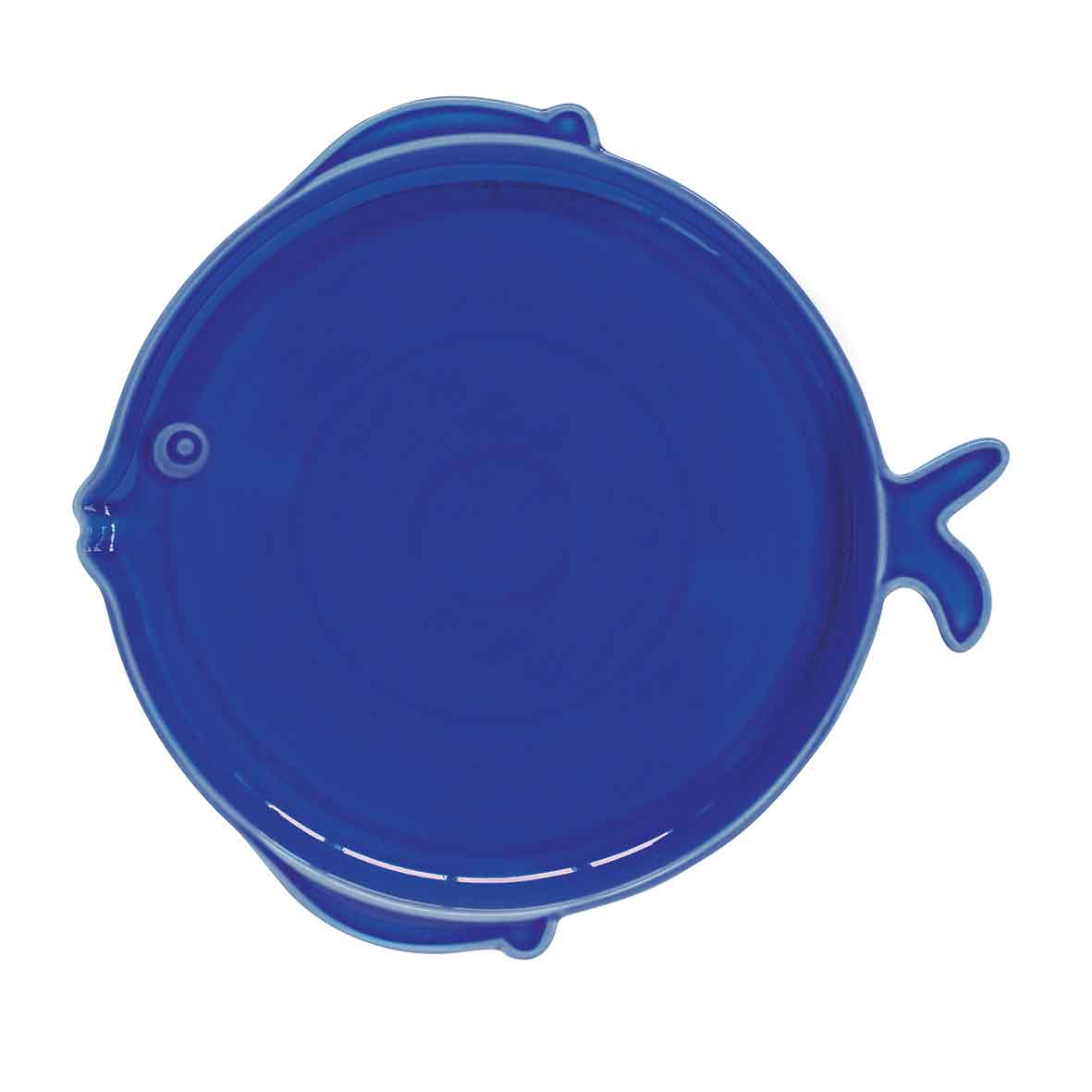 Tányér, étkészlet 18 részes Porcelán mediterrán étkészlet hal alakú tányérokkal blue