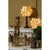 Asztali lámpa Tiffany asztali lámpa krém virágos 38 cm
