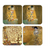 Tányéralátét, poháralátét Parafa poháralátét 4 db-os szett Klimt arany vegyes