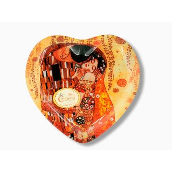 Tányér, étkészlet Üvegtányér szív Klimt The Kiss