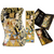 Tányér, étkészlet Üvegtányér hullámos papír könyvjelzővel,Klimt:Várakozás