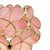 Asztali lámpa Tiffany asztali lámpa rózsaszín virágos 38 cm