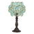 Asztali lámpa Tiffany asztali lámpa zöld virágos 38 cm