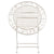 Kerti bútor Antikolt fehér kovácsoltvas jellegű fém kerti asztal 2 db székkel leveles