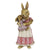 Húsvéti Dekoráció Húsvéti dekoráció, nyuszimama rózsaszín ruhában, karjában kisnyuszival, műgyanta figura, 8x7x19cm