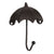 Fogas, akasztó Öntöttvas falifogas barna esernyő