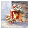 Szalvéta Karácsonyi papírszalvéta Robin By Lantern