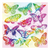 Szalvéta Aquarell Butterflies Mix papírszalvéta 33x33cm