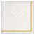 Szalvéta Elegance Lea fehér arany dombornyomott papírszalvéta 33x33cm