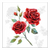 Szalvéta Vörös rózsa mintás papírszalvéta, 33x33cm - Grace