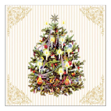 Szalvéta Karácsonyi papírszalvéta X-mas Tree Cream