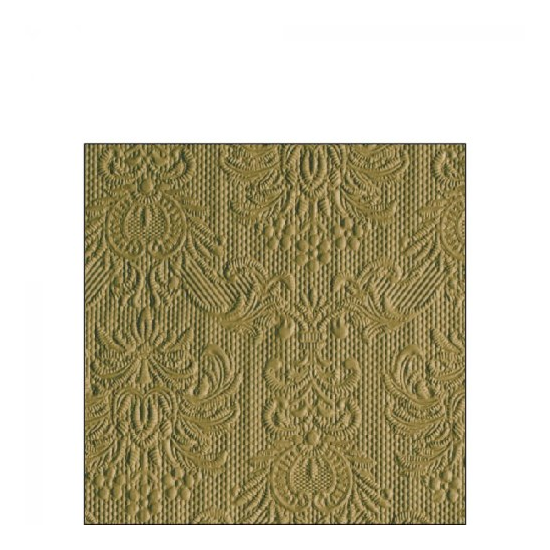 Szalvéta Elegance Green Leaf dombornyomott papírszalvéta 25x25 cm