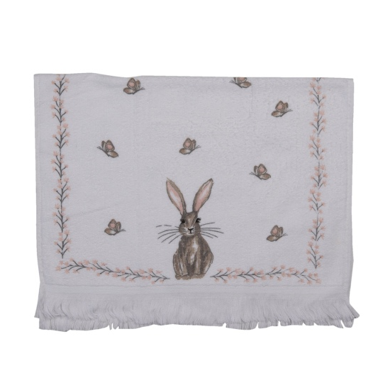 Konyhai kéztörlő Vintage húsvéti nyuszi mintás pamut konyhai kéztörlő Rustic Easter Bunny