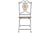 Kerti bútor Kovácsoltvas kerti szék mozaikos kerámia kerek háttámlával drapp