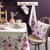 Asztalterítő Vintage Nyári asztalterítő rózsaszín rózsa 150*250 cm