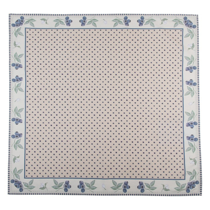 Asztalterítő Áfonya mintás pamut asztalterítő 100x100 cm
