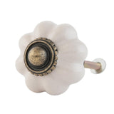 Fogantyú Ajtófogantyú kerámia 3 cm,bordázott, beige