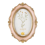 Képkeret Antikolt rózsaszín vintage képkeret arany dísszel 10x15 cm