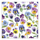 Szalvéta Árvácskás papírszalvéta Pansy All Over 33x33cm