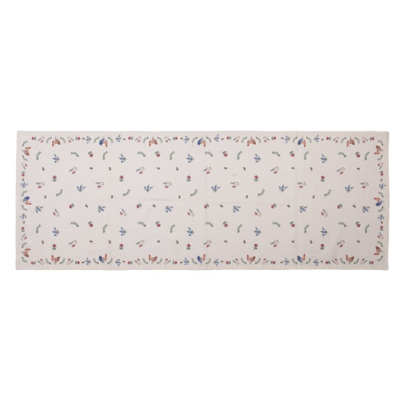 Asztali futó Asztali futó pamut tyúkos, kakasos mintájú Chicken and Rooster 50x140cm