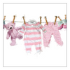 Szalvéta Baby Girl Clothes papírszalvéta 33x33 cm