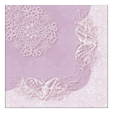Szalvéta Butterfly Lace Lilac papírszalvéta 33x33 cm 20 db-os