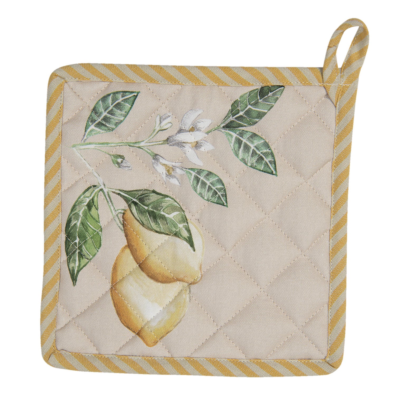Edényalátét Citrom mintás, bézs edényalátét, Lemons & Leafs - Clayre-Eef