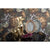 Képkeret Antikolt rózsaszín vintage fényképkeret arany dísszel 10x15 cm
