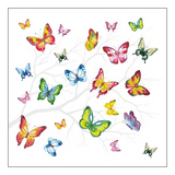 Szalvéta Colorful Butterflies papírszalvéta 33x33cm