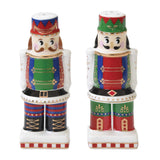Karácsonyfadísz Diótörő formájú porcelán só-borsszóró szett Nutcrackers