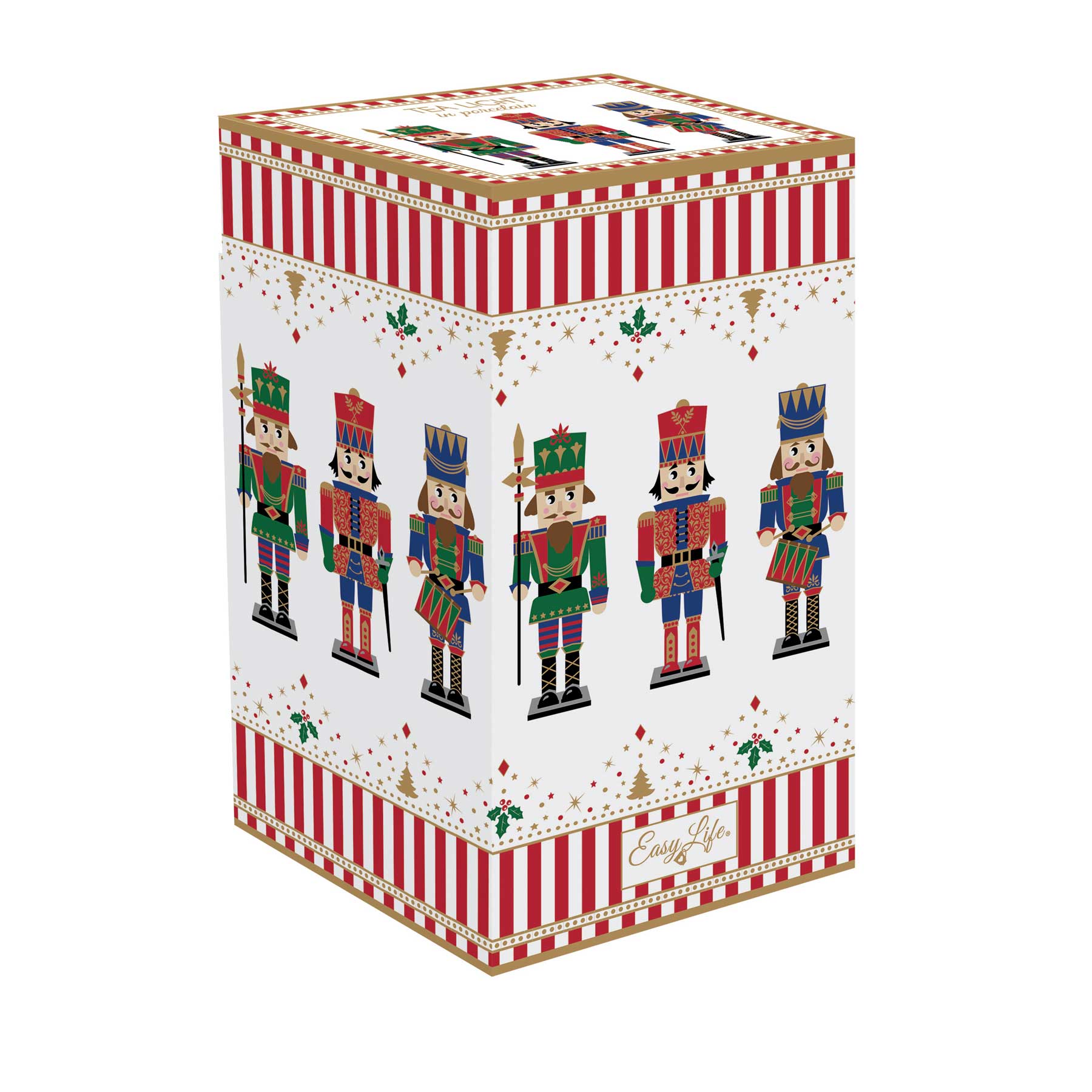 Karácsonyi dekoráció Diótörő karácsonyi mécsestartó házikó Nutcrackers