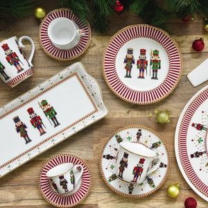 Bögre, csésze Diótörő karácsonyi porcelán bögre díszdobozban, 275 ml - Nutcrackers