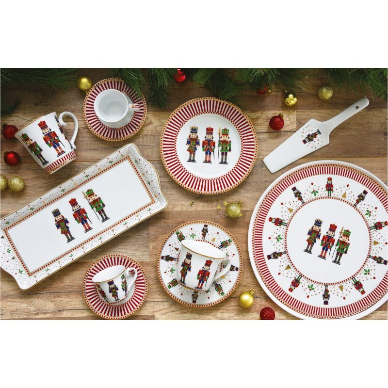 Tányér, étkészlet Diótörő karácsonyi porcelán desszertes tányér, 19 cm - Nutcrackers