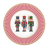 Tányér, étkészlet Diótörő karácsonyi porcelán desszertes tányér szett díszdobozban, 4 db-os, 19 cm - Nutcrackers
