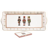 Tálca Diótörő karácsonyi porcelán kínáló tálca díszdobozban, 35x15 cm - Nutcrackers