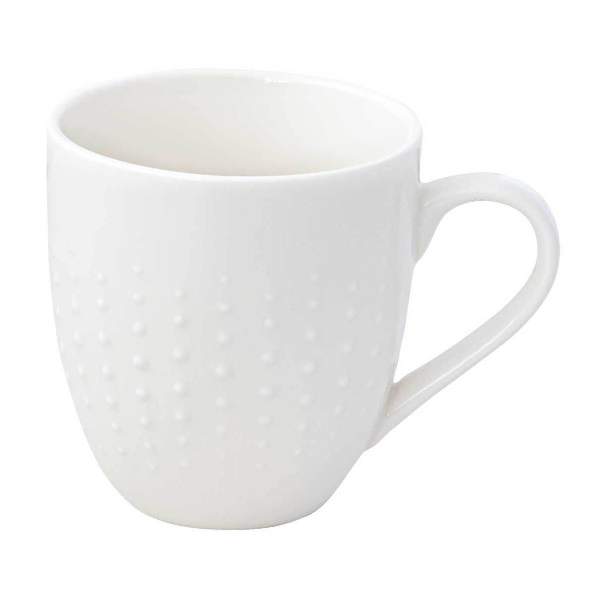 Bögre, csésze Drops fehér porcelán bögre domború csepp mintás