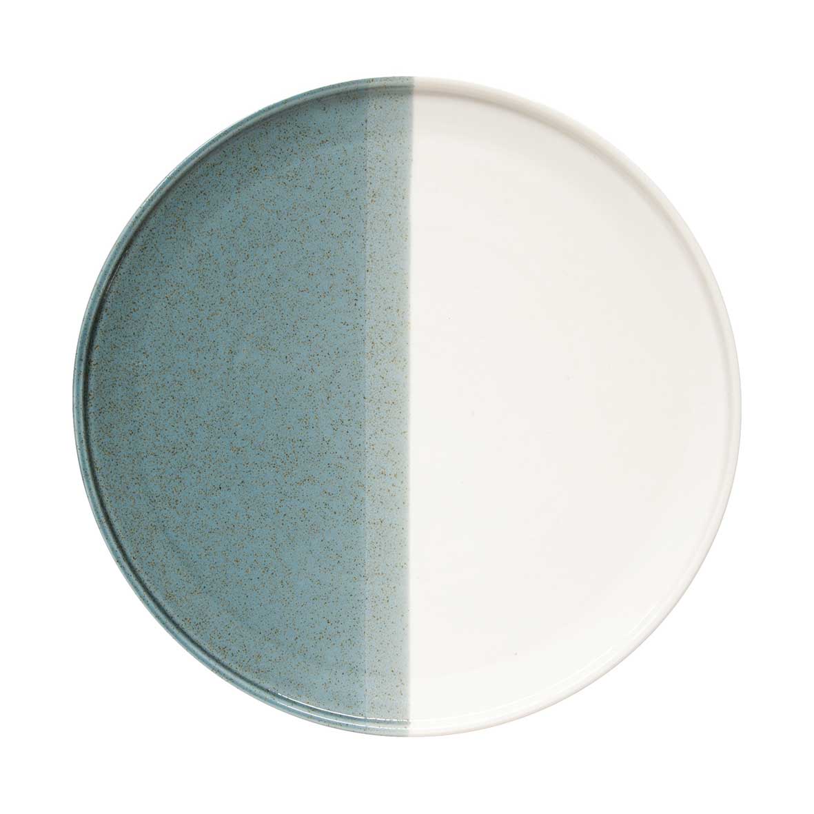 Tányér, étkészlet Dupla színes porcelán desszertes tányér zöld fehér