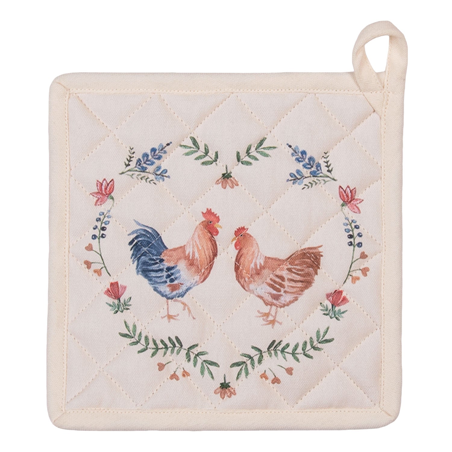 Edényalátét Edényalátét pamut tyúkos, kakasos mintájú Chicken and Rooster